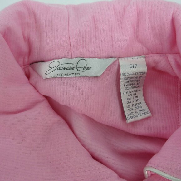 Jasmine Rose Pink Embroidered Button-Up Long Sleeve Robe Pockets Size S NWOT - Picture 5 of 5